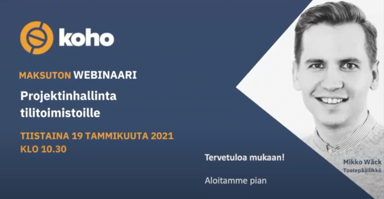 Projektinhallinta tilitoimistoille webinaarivideo